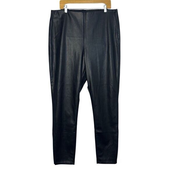 Old Navy Pants - Old Navy Extra High Waisted Faux Leather Pants Womens 18 Tall Office Rock Grunge
